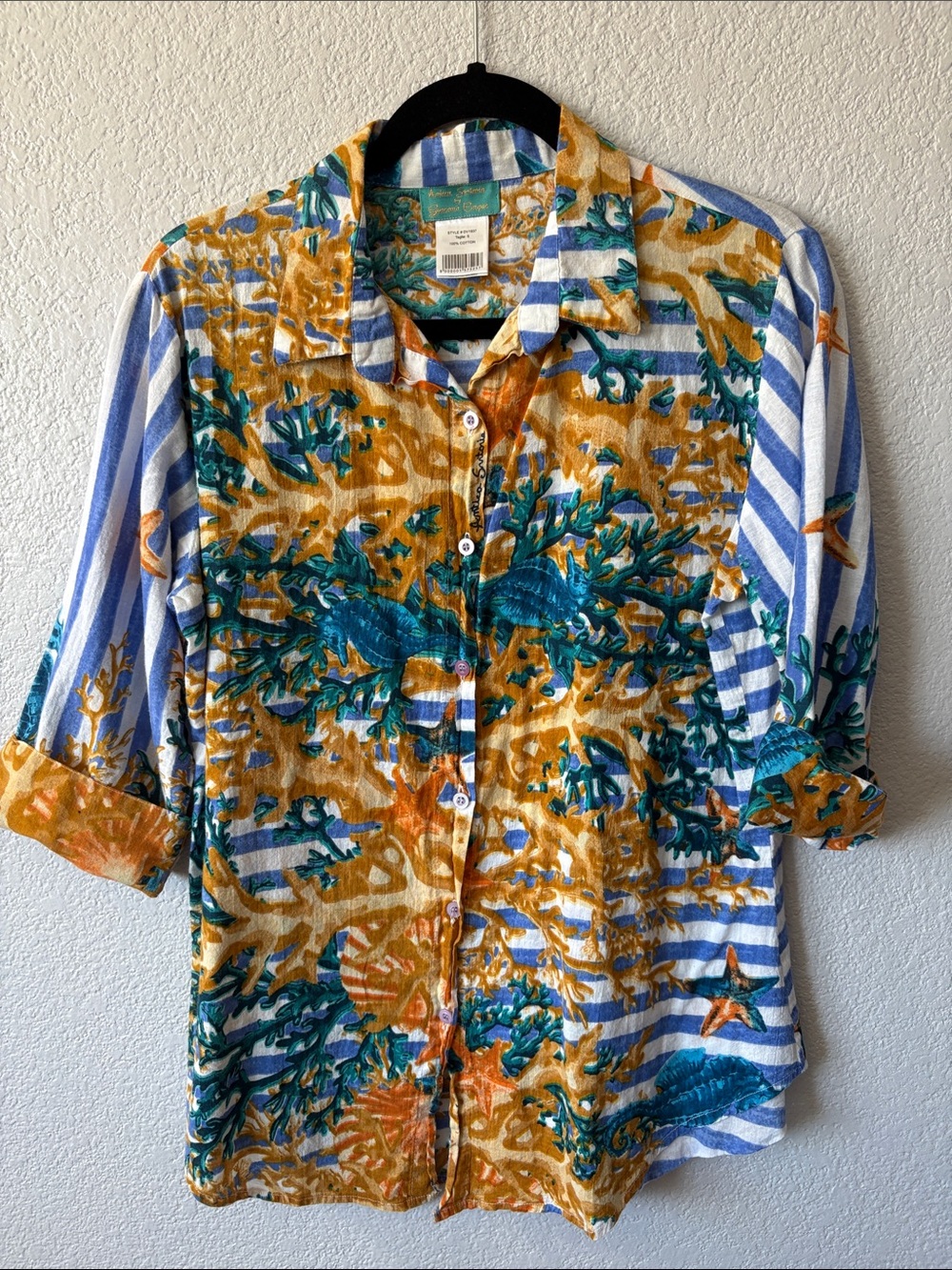 Antica Sartoria by Giacomo Cinque button down  Blouse 100% cotton